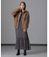 PECOLAMBウールカシミヤスタンドカラージップブルゾン