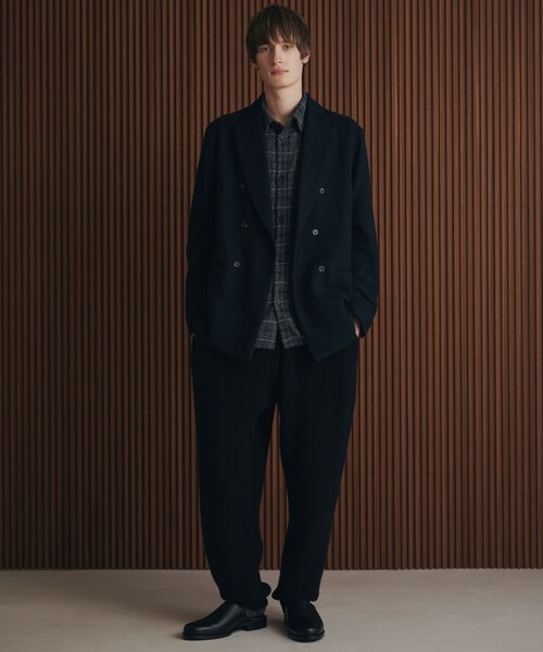 100％ウール」ピークドラペルダブルジャケット｜ナノ・ユニバースの