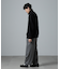 「大人のワイドパンツ」ピンストライプフランネル2タックワイドトラウザーズ(セットアップ可)