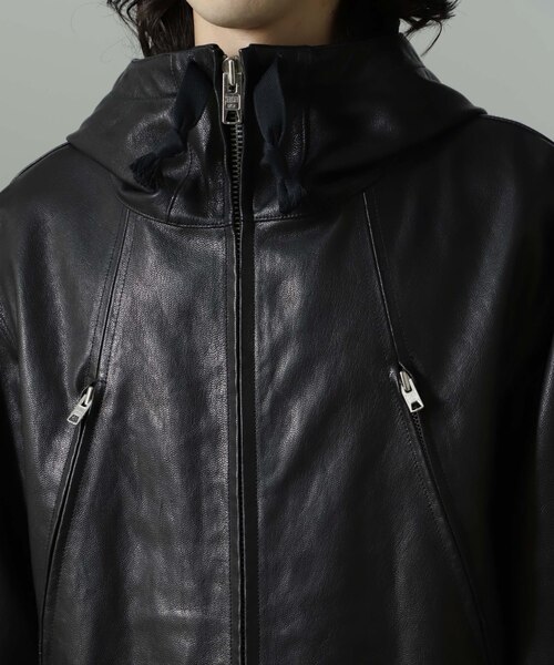 Schott/別注 レザー フードパーカー Schott／別注 レザー フードパーカー｜ナノ・ユニバースの通販