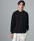 「100％ウォッシャブルウール」クルーネック ロングTシャツ