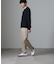 「N TROUSERS BASIC」CATINA(R)メランジ二重織ツイルストレッチパンツ(セットアップ可)