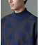 WEB限定／ダイヤ柄ハイネックニット