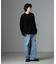 モールヤーンダブルフェイスクルーネックニット