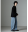 モールヤーンダブルフェイスクルーネックニット