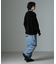 モールヤーンダブルフェイスクルーネックニット