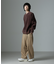 モールヤーンダブルフェイスクルーネックニット