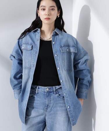 Healthy DENIM／Almond デニムシャツ｜ナノ・ユニバースの通販｜&mall 