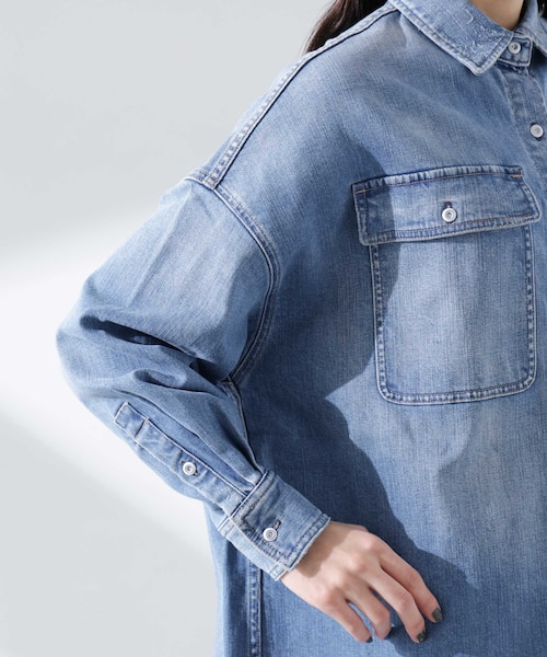 Healthy DENIM／Almond デニムシャツ｜ナノ・ユニバースの通販｜&mall