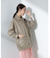 フェイクレザーシャツジャケット