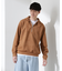 フェイクスエードハーフジップパーカーブルゾン