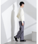 CICAドライタッチ リブクルーネックニット