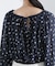 フラワープリントギャザーバルーンブラウス