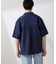 リネンブレンドピンストライプワイドカラーシャツ（セットアップ可)