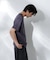 Anti Soaked(R)  汗染み防止 ボーダーミドルシルエットTシャツ