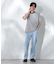 Anti Soaked(R)  汗染み防止 ボーダーミドルシルエットTシャツ