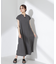 リネンタッチバックフレアスキッパーワンピース