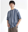 ストライプジャガードTシャツ 半袖