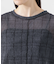 楊柳チェックシアーカットTシャツ