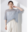 楊柳チェックシアーカットTシャツ