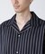 「大人のワイドシャツ」ストライプオープンカラー半袖シャツ