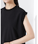 カットジョーゼットノースリーブTシャツ