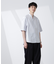 「大人のワイドシャツ」バンドカラー 半袖