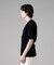 「ASSEMBLANC」ウォッシャブルシルクワイドリブVネックニットTシャツ