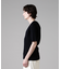 「ASSEMBLANC」ウォッシャブルシルクワイドリブVネックニットTシャツ