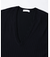 「ASSEMBLANC」ウォッシャブルシルクワイドリブVネックニットTシャツ