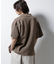 スポンディッシュ メッシュオープンカラーニットシャツ