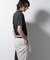 ｢Damerino｣ヘリンボンクルーネックTシャツ／防シワ・吸水速乾・UVカット