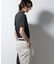 ｢Damerino｣ヘリンボンクルーネックTシャツ／防シワ・吸水速乾・UVカット
