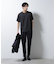 ｢Damerino｣ヘリンボンクルーネックTシャツ／防シワ・吸水速乾・UVカット