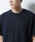 ｢Damerino｣ヘリンボンクルーネックTシャツ／防シワ・吸水速乾・UVカット