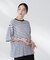 ボーダーシアーコットンTシャツ