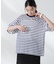 ボーダーシアーコットンTシャツ