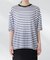 ボーダーシアーコットンTシャツ