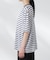 ボーダーシアーコットンTシャツ