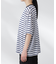 ボーダーシアーコットンTシャツ