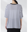 ボーダーシアーコットンTシャツ