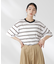 ボーダーシアーコットンTシャツ