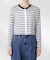 ボーダーシアーコットンカーディガン