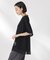メッシュ×シフォンコンビチュニックトップス