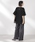 メッシュ×シフォンコンビチュニックトップス