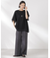 メッシュ×シフォンコンビチュニックトップス