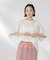メッシュ×シフォンコンビチュニックトップス
