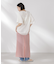 メッシュ×シフォンコンビチュニックトップス