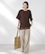 メッシュ×シフォンコンビチュニックトップス