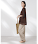 メッシュ×シフォンコンビチュニックトップス
